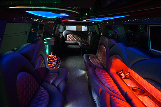 limo with top-notch amenities
