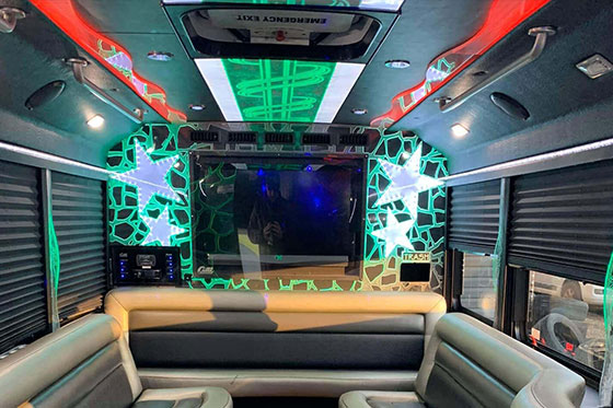 party bus charleston fiber optic